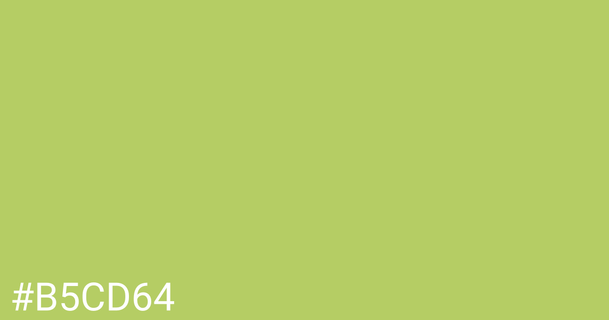 Hex color #b5cd64 graphic