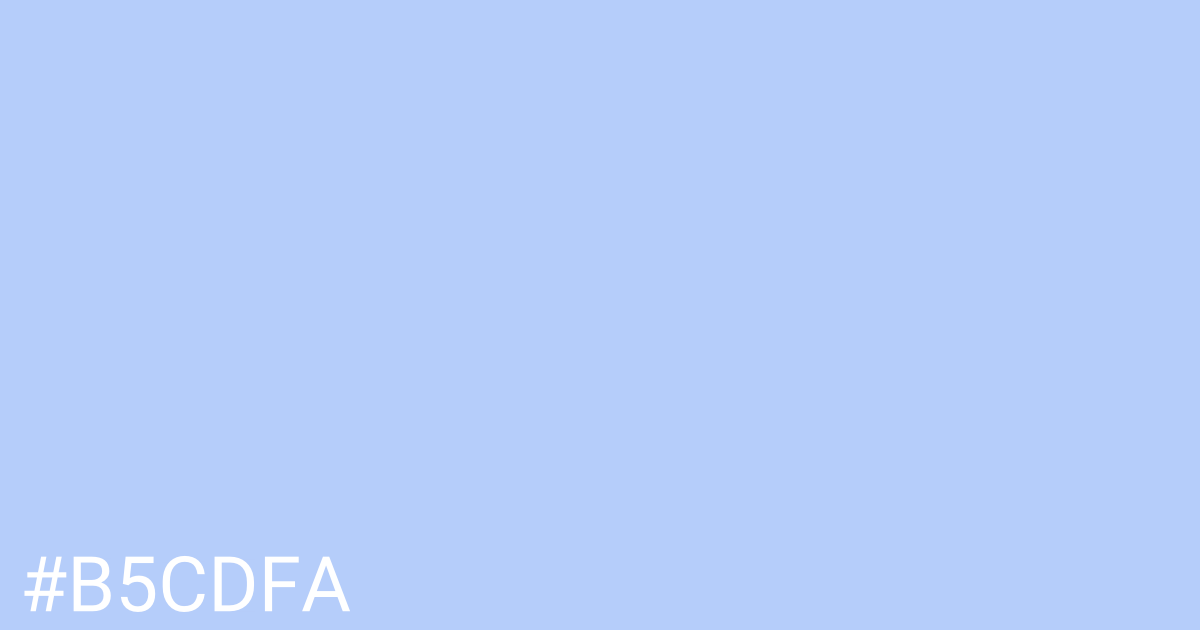 Hex color #b5cdfa graphic