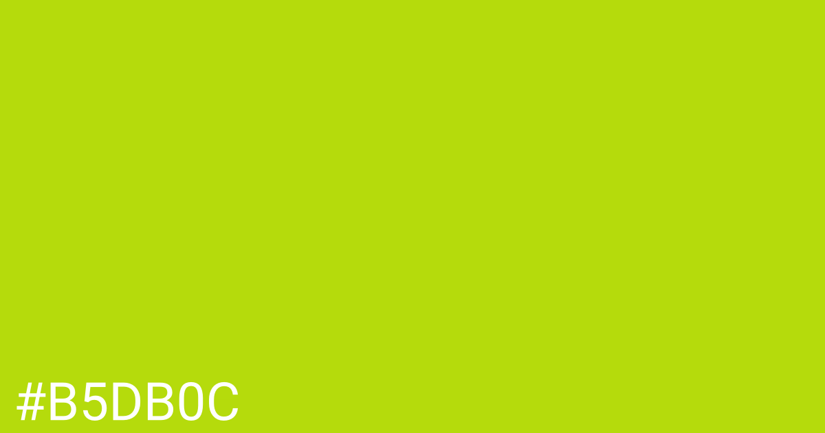 Hex color #b5db0c graphic