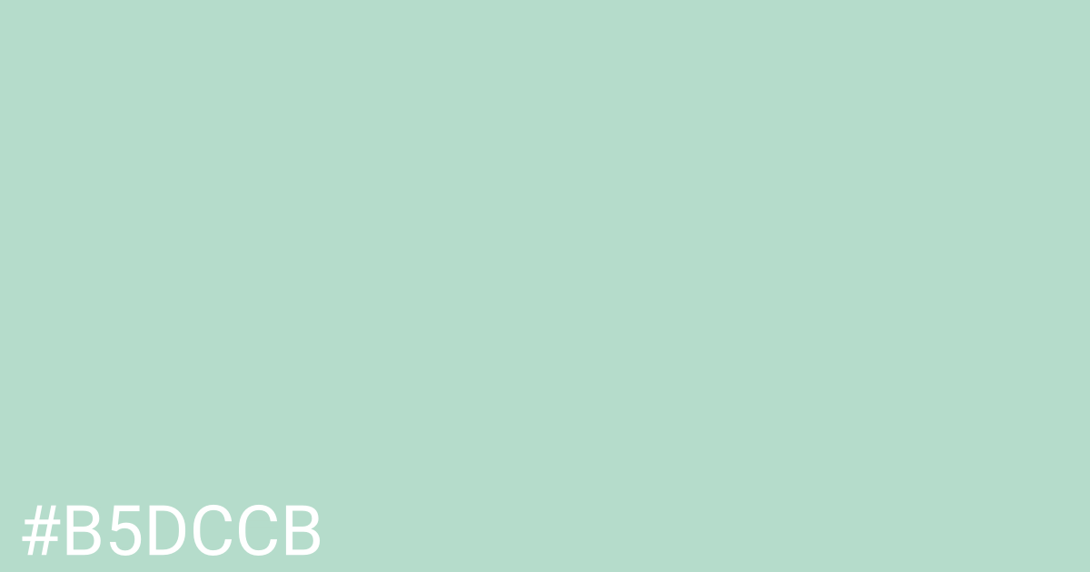 Hex color #b5dccb graphic