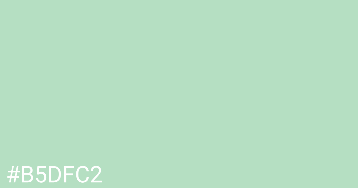 Hex color #b5dfc2 graphic