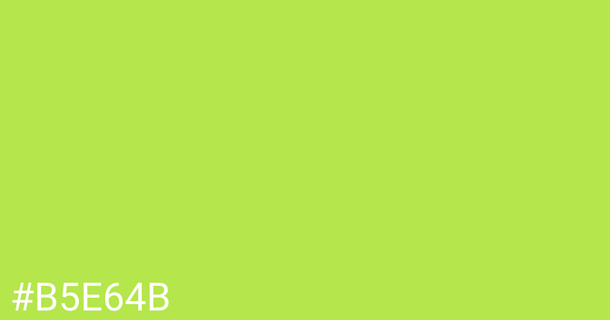 Hex color #b5e64b graphic