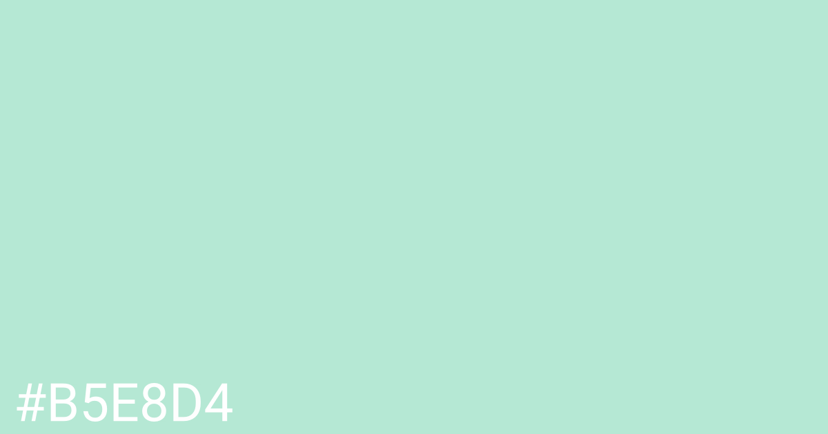 Hex color #b5e8d4 graphic