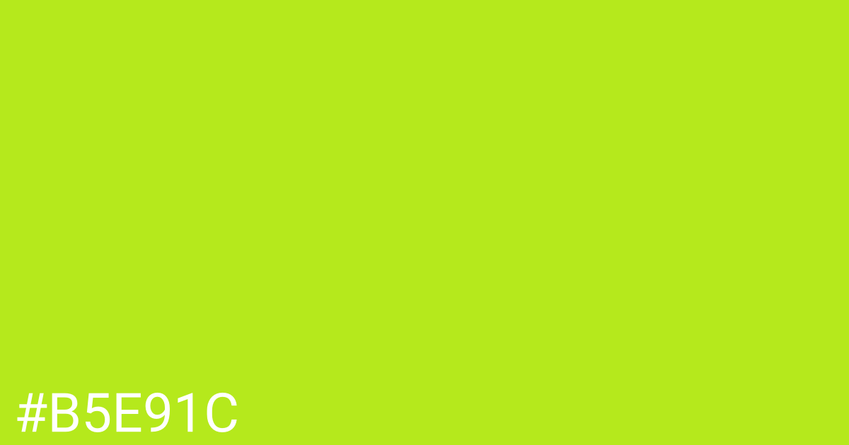 Hex color #b5e91c graphic