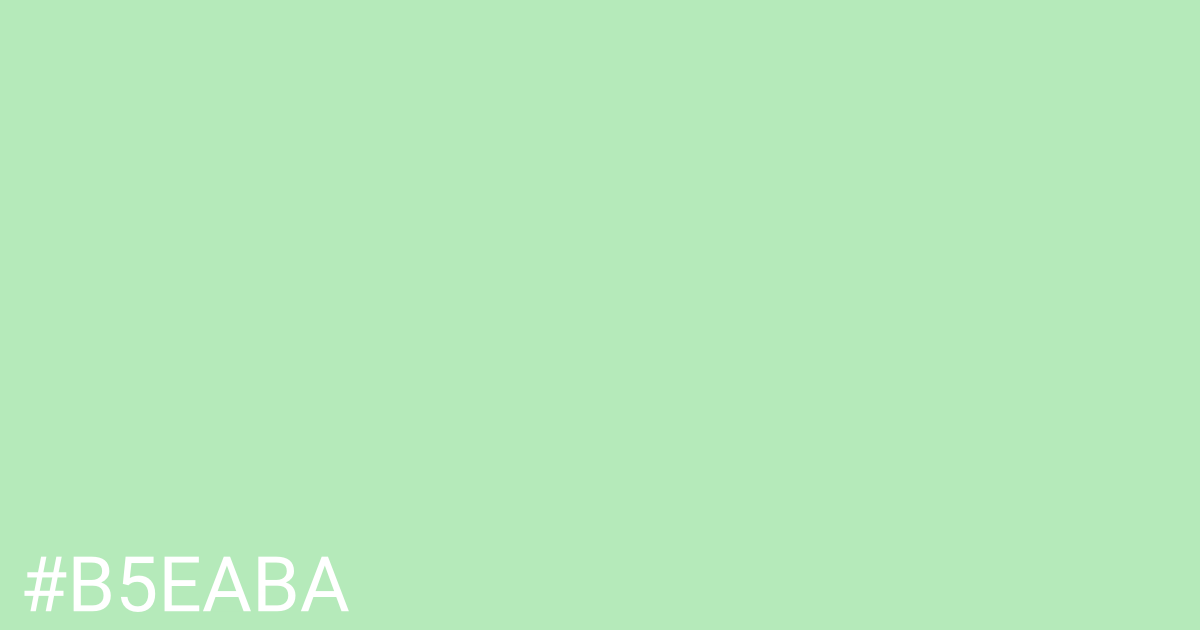 Hex color #b5eaba graphic