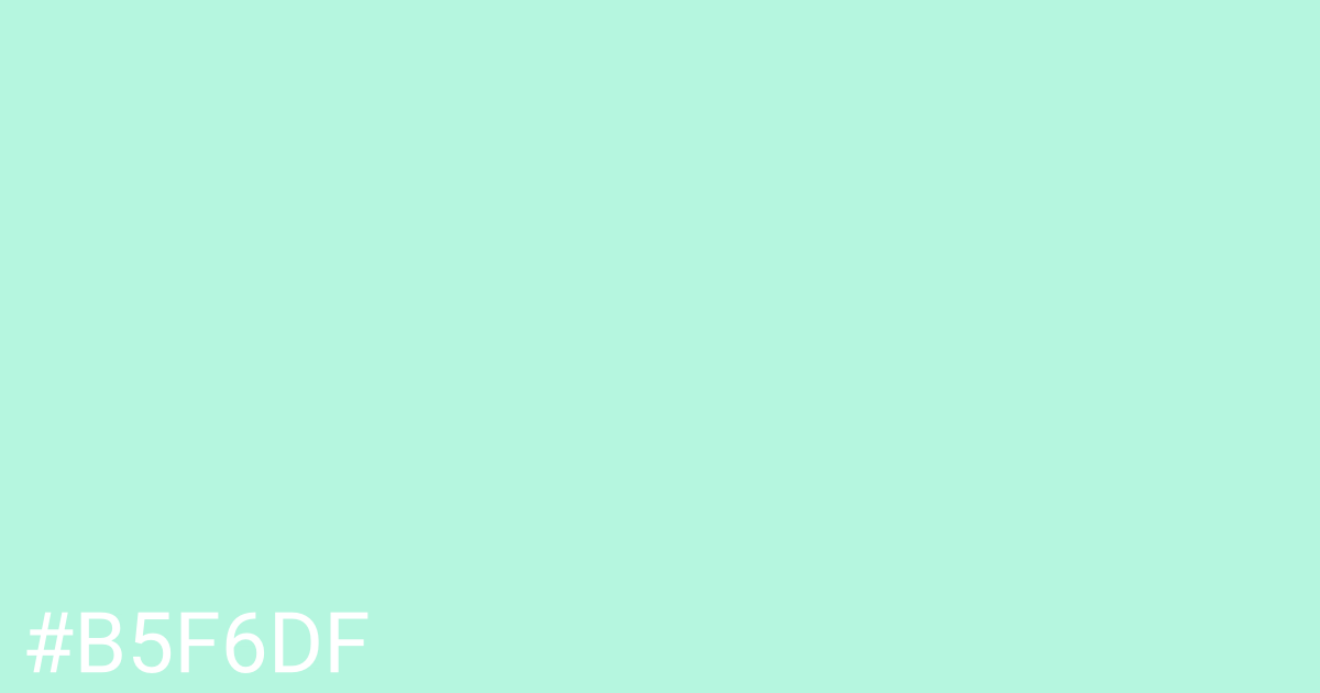 Hex color #b5f6df graphic