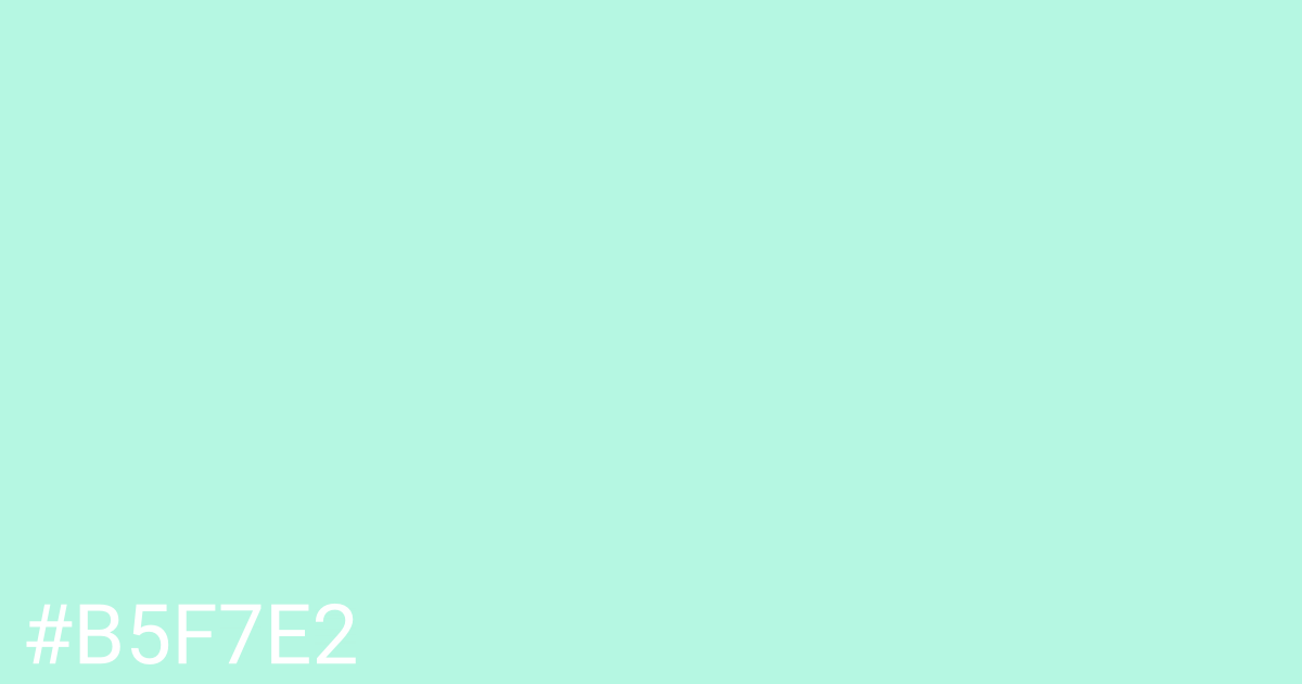 Hex color #b5f7e2 graphic