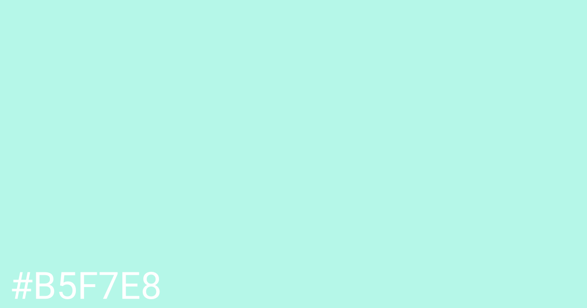 Hex color #b5f7e8 graphic