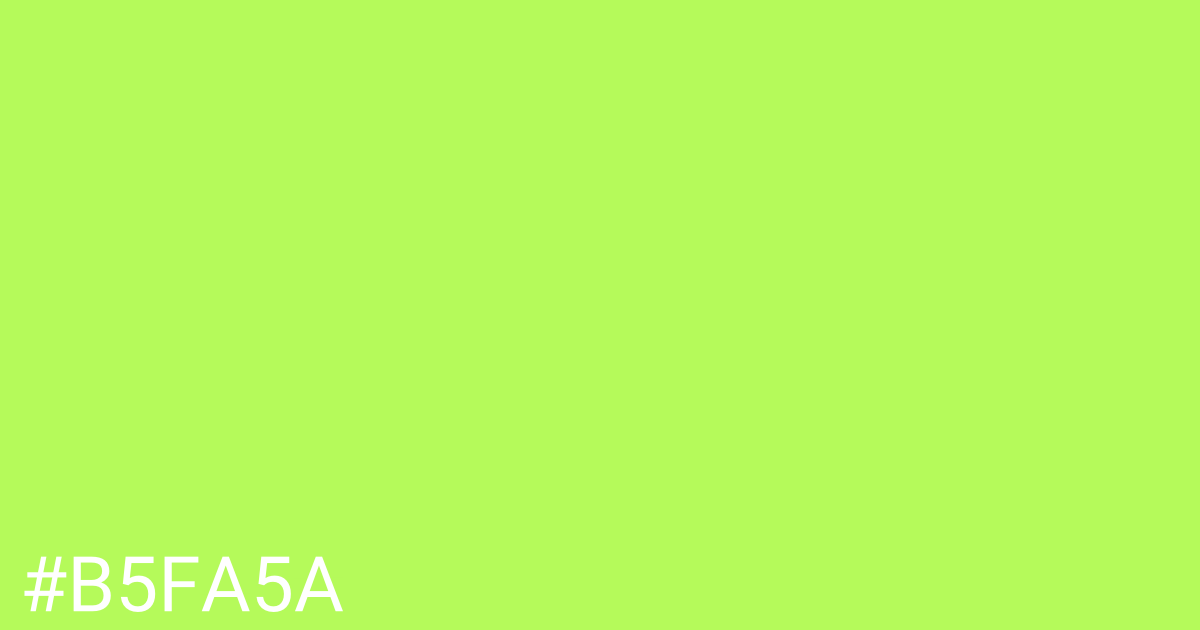 Hex color #b5fa5a graphic