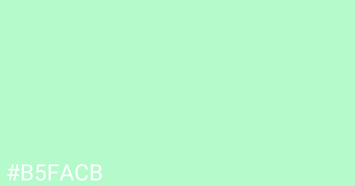 Hex color #b5facb graphic