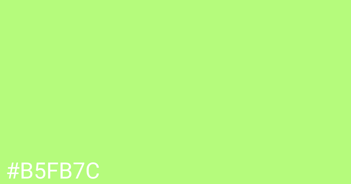 Hex color #b5fb7c graphic