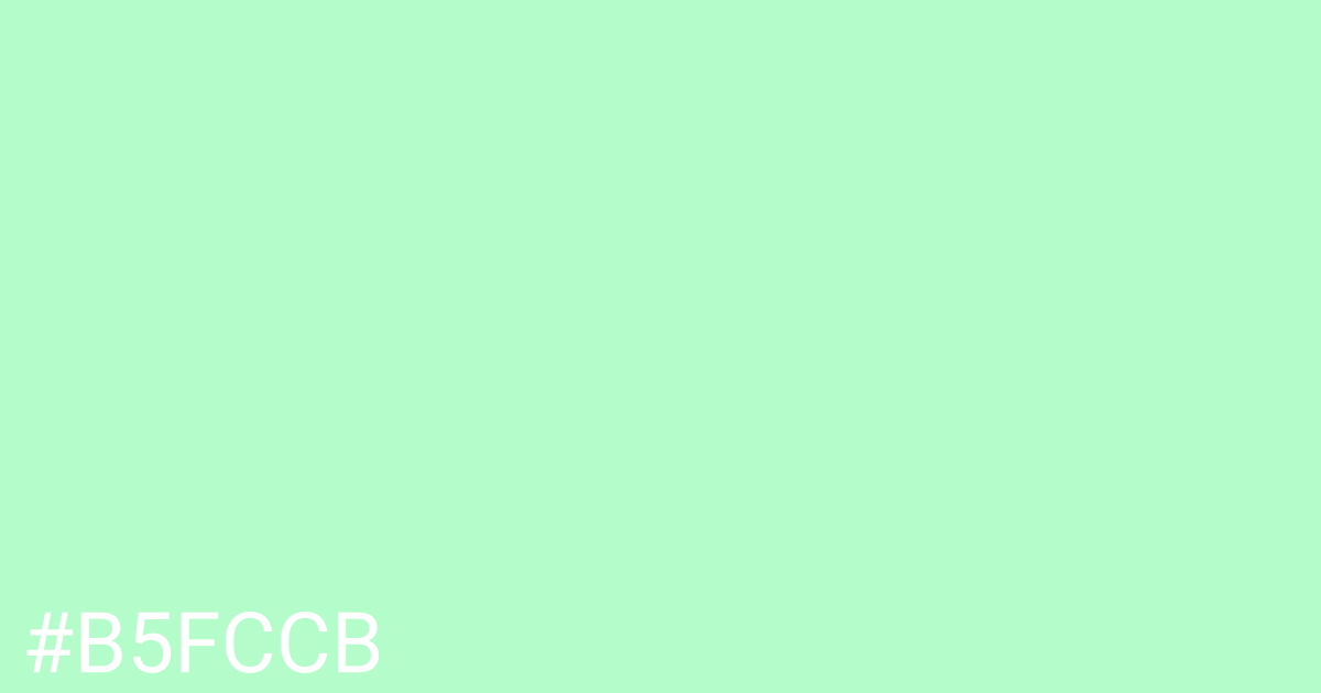 Hex color #b5fccb graphic