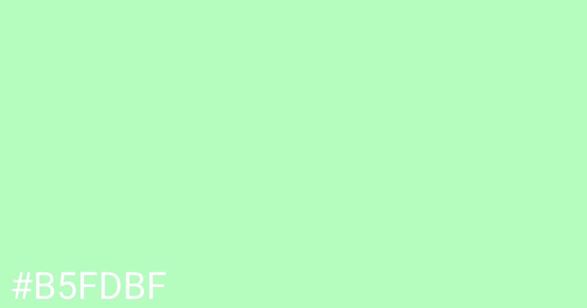 Hex color #b5fdbf graphic