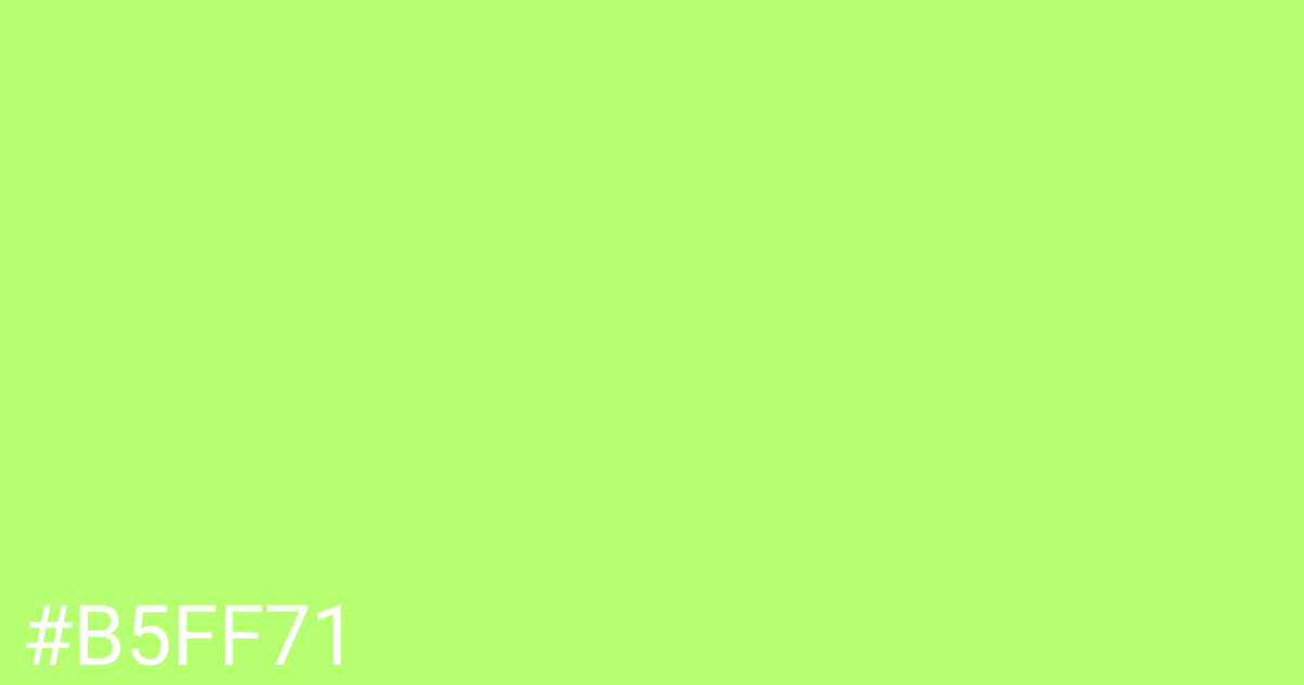 Hex color #b5ff71 graphic