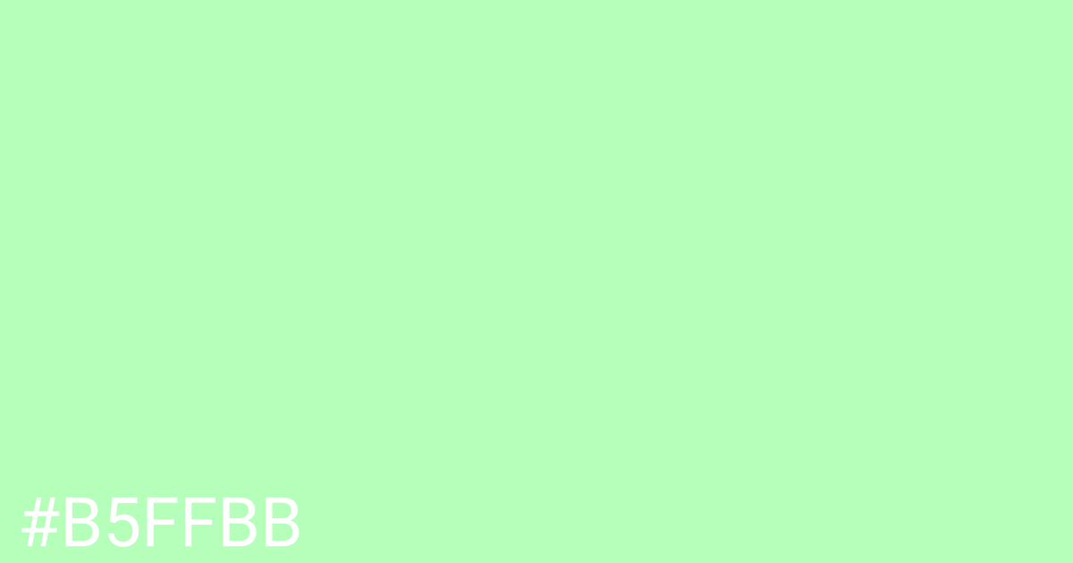 Hex color #b5ffbb graphic