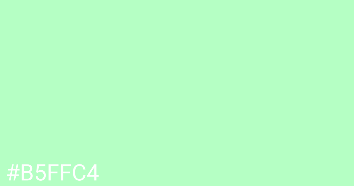 Hex color #b5ffc4 graphic