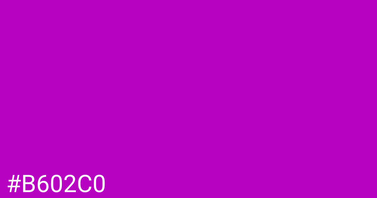 Hex color #b602c0 graphic