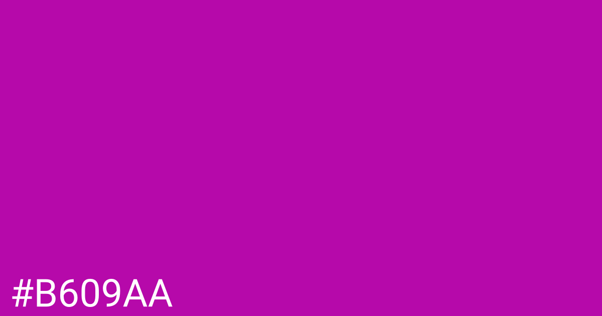 Hex color #b609aa graphic