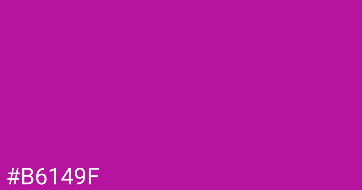 Hex color #b6149f graphic