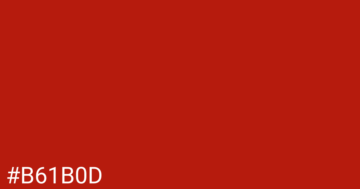 Hex color #b61b0d graphic