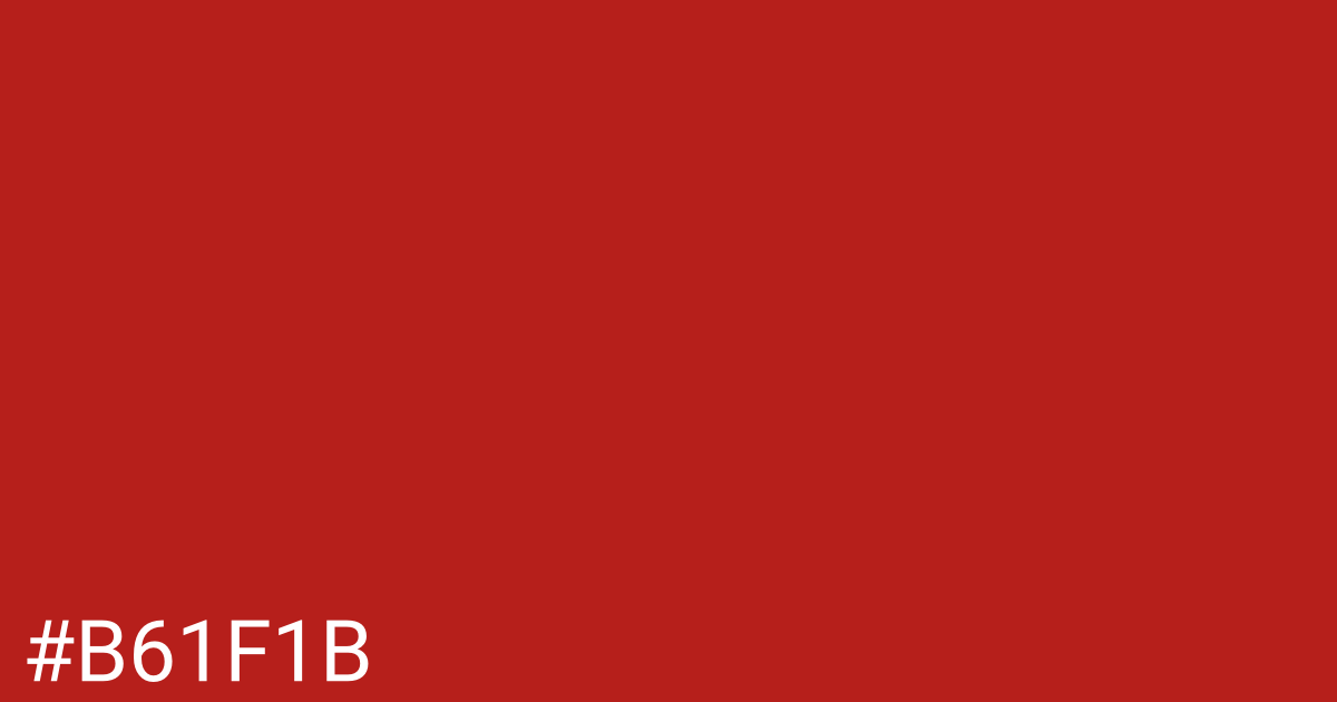 Hex color #b61f1b graphic