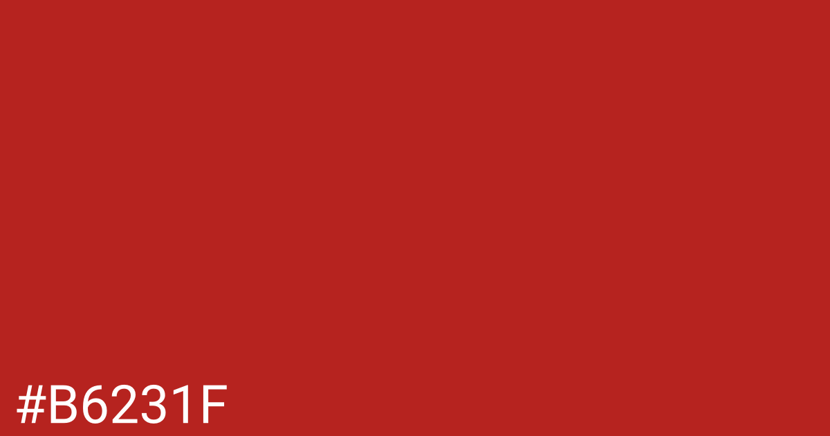 Hex color #b6231f graphic