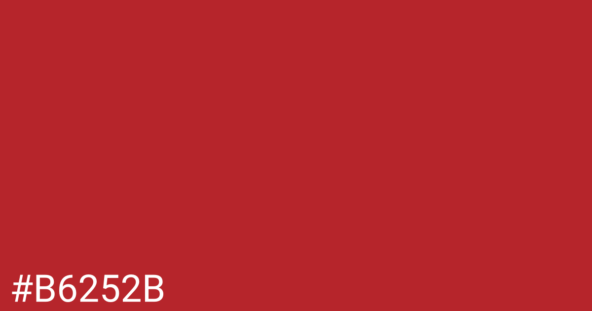 Hex color #b6252b graphic