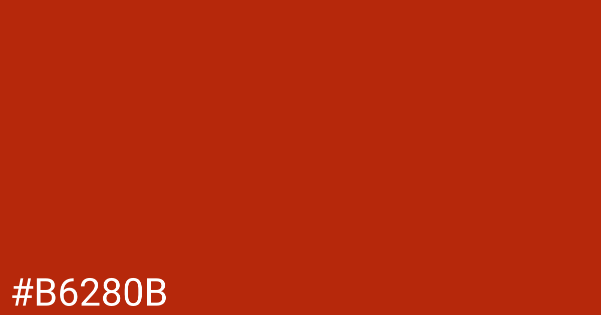 Hex color #b6280b graphic