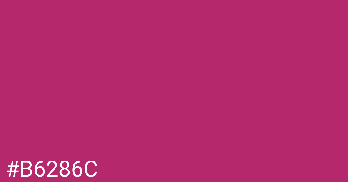 Hex color #b6286c graphic