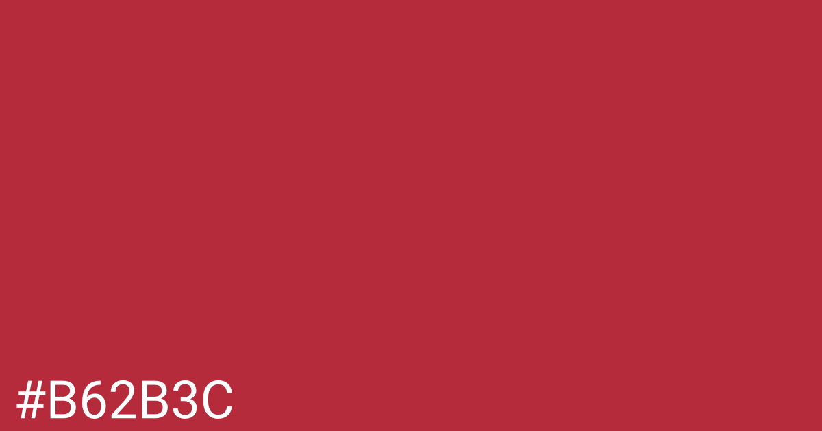 Hex color #b62b3c graphic