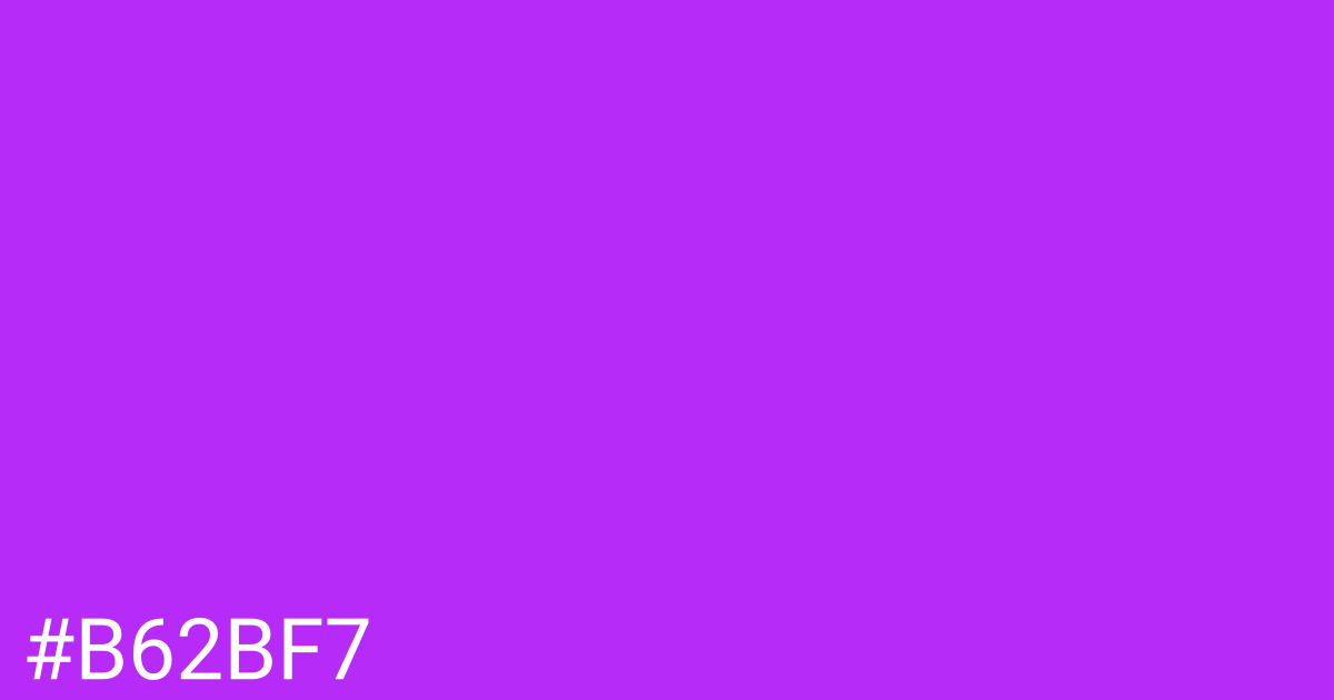 Hex color #b62bf7 graphic