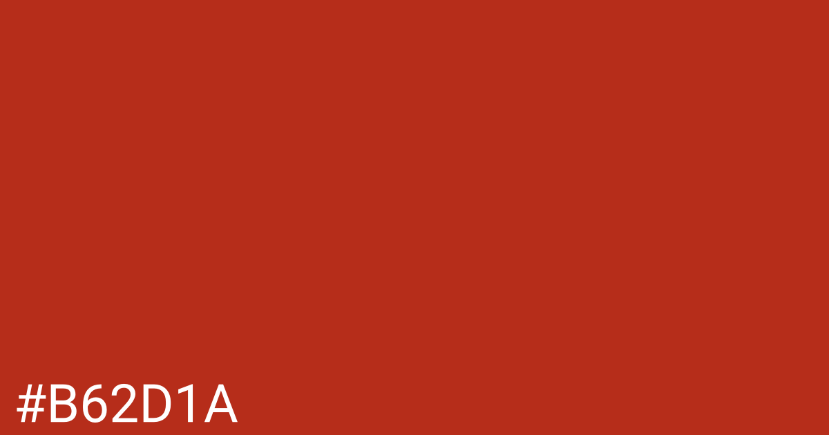 Hex color #b62d1a graphic