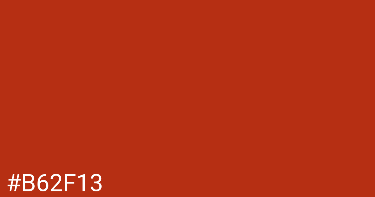 Hex color #b62f13 graphic