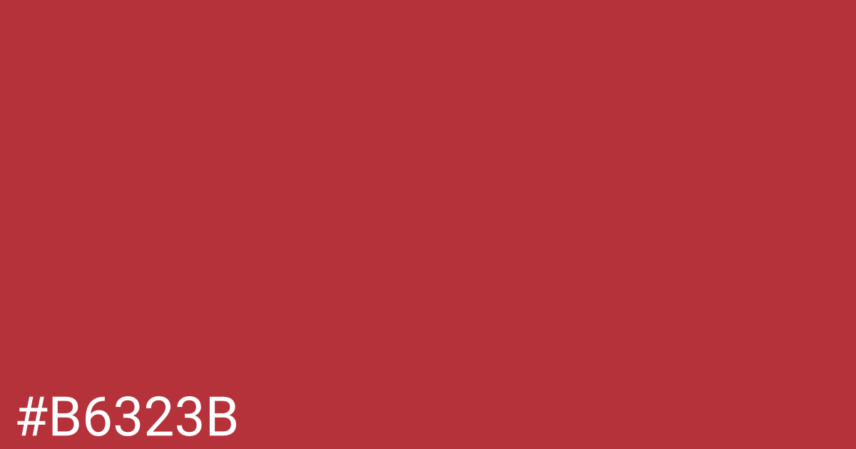 Hex color #b6323b graphic