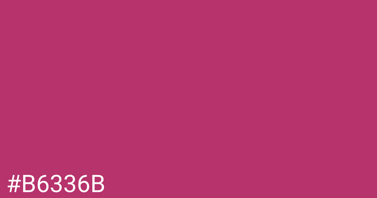 Hex color #b6336b graphic