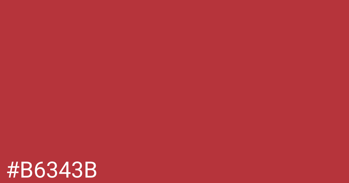 Hex color #b6343b graphic