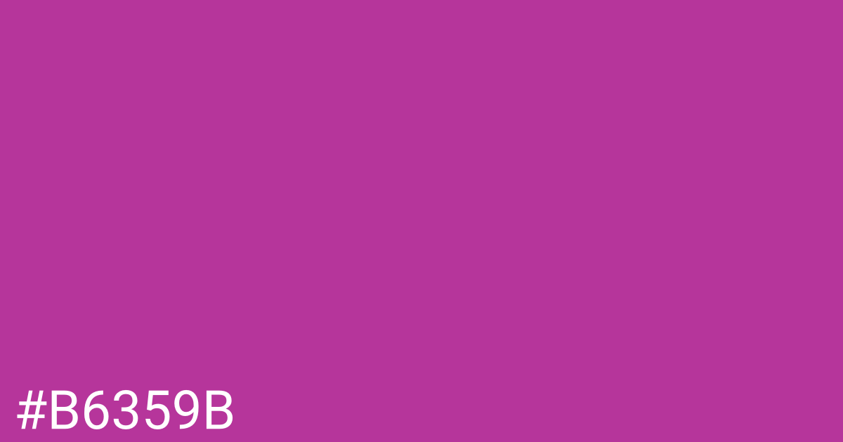 Hex color #b6359b graphic