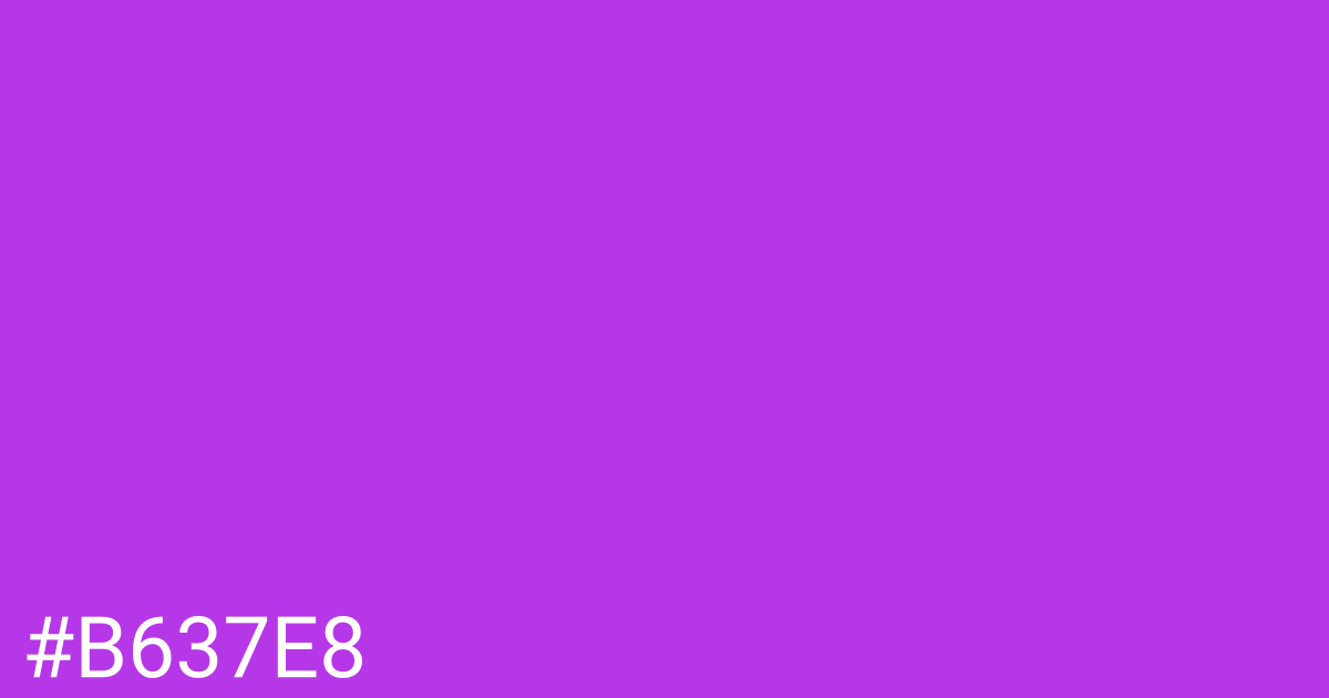 Hex color #b637e8 graphic