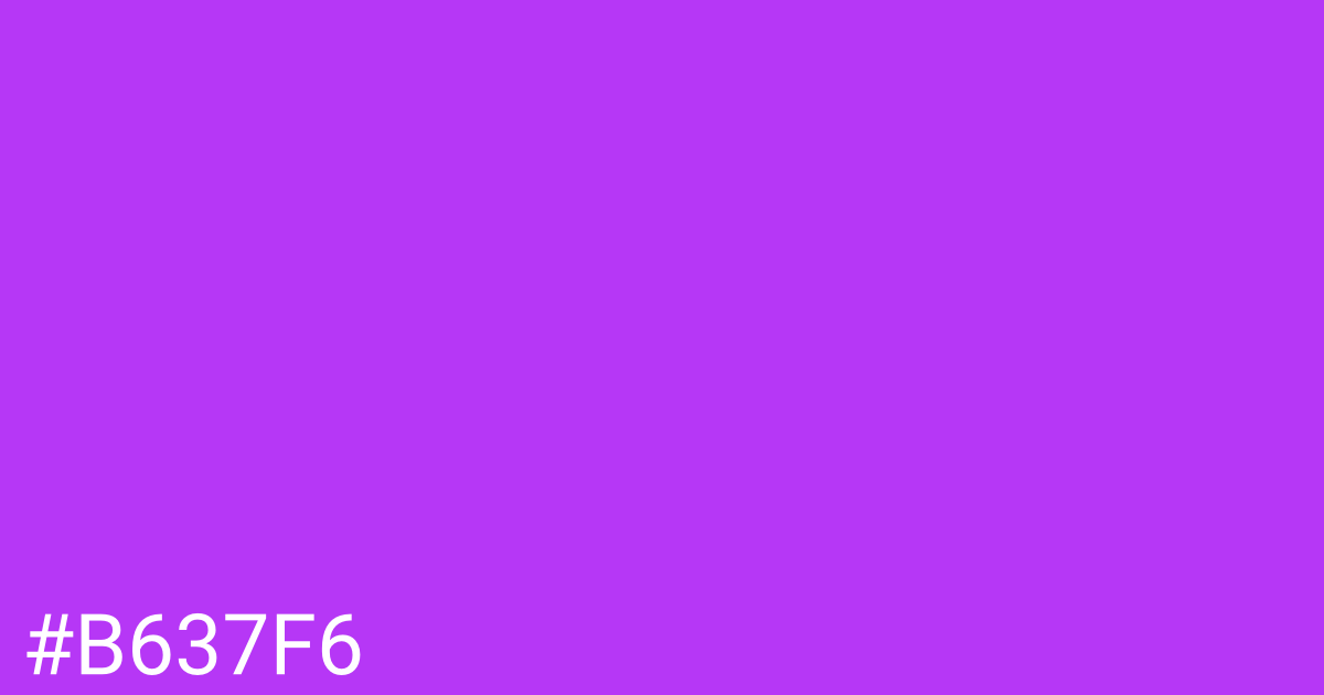 Hex color #b637f6 graphic