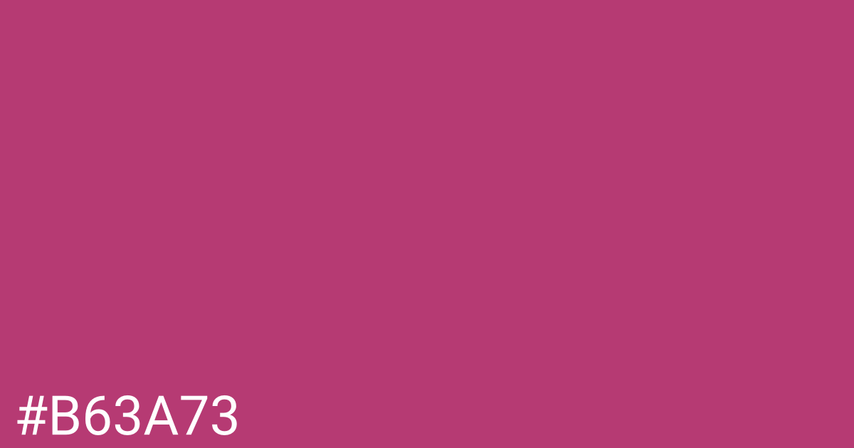 Hex color #b63a73 graphic