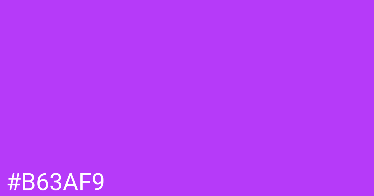 Hex color #b63af9 graphic