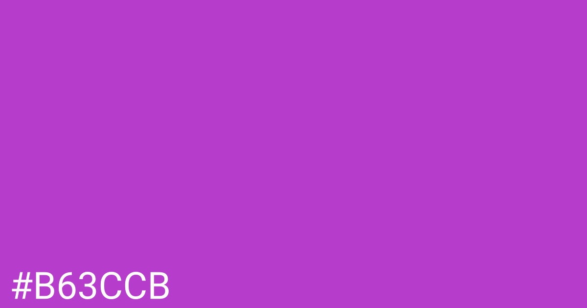 Hex color #b63ccb graphic