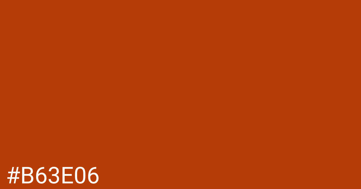 Hex color #b63e06 graphic