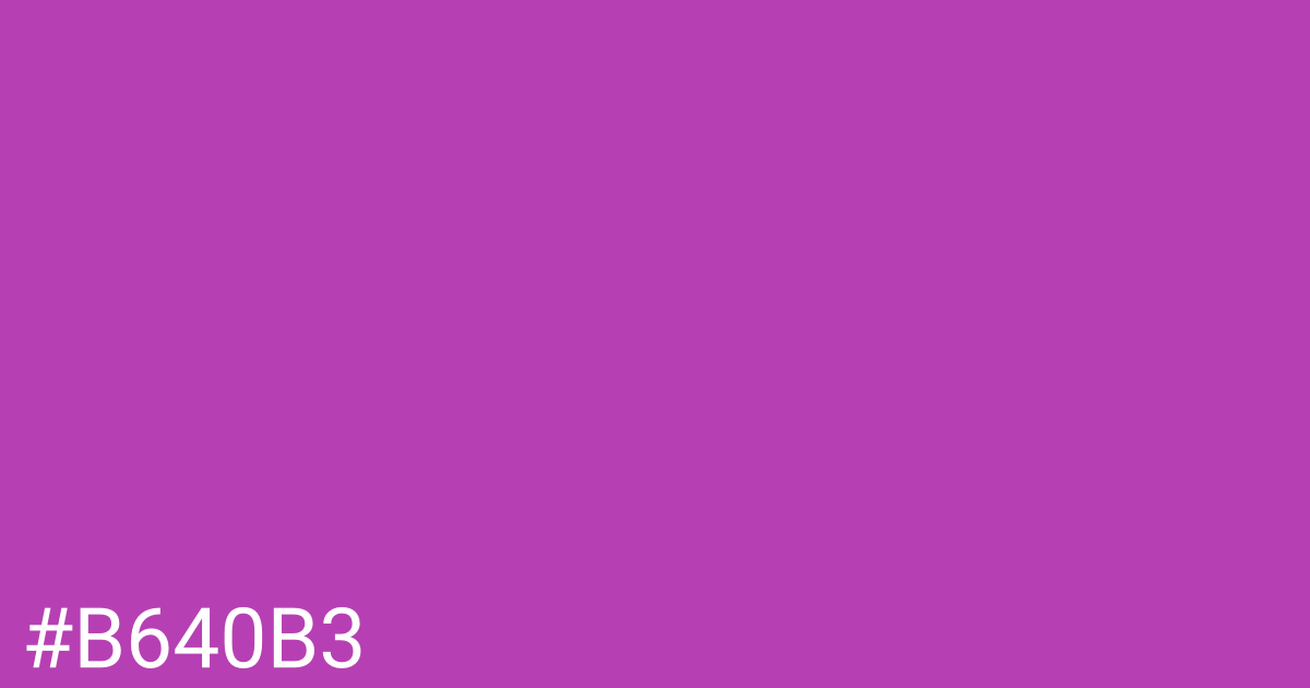 Hex color #b640b3 graphic