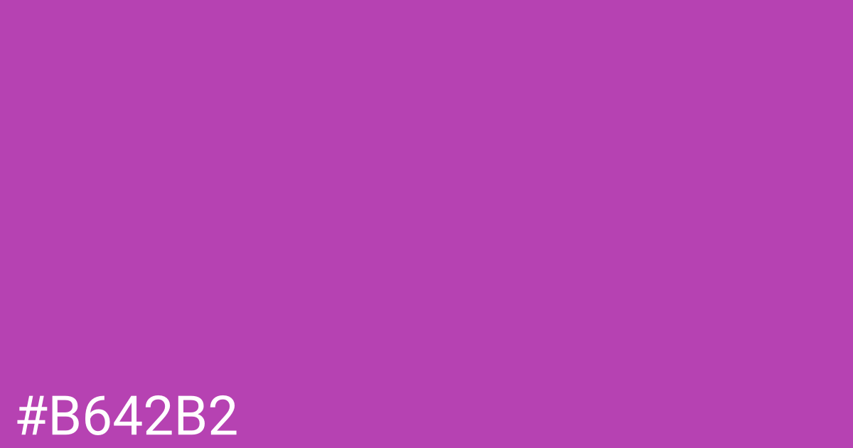 Hex color #b642b2 graphic