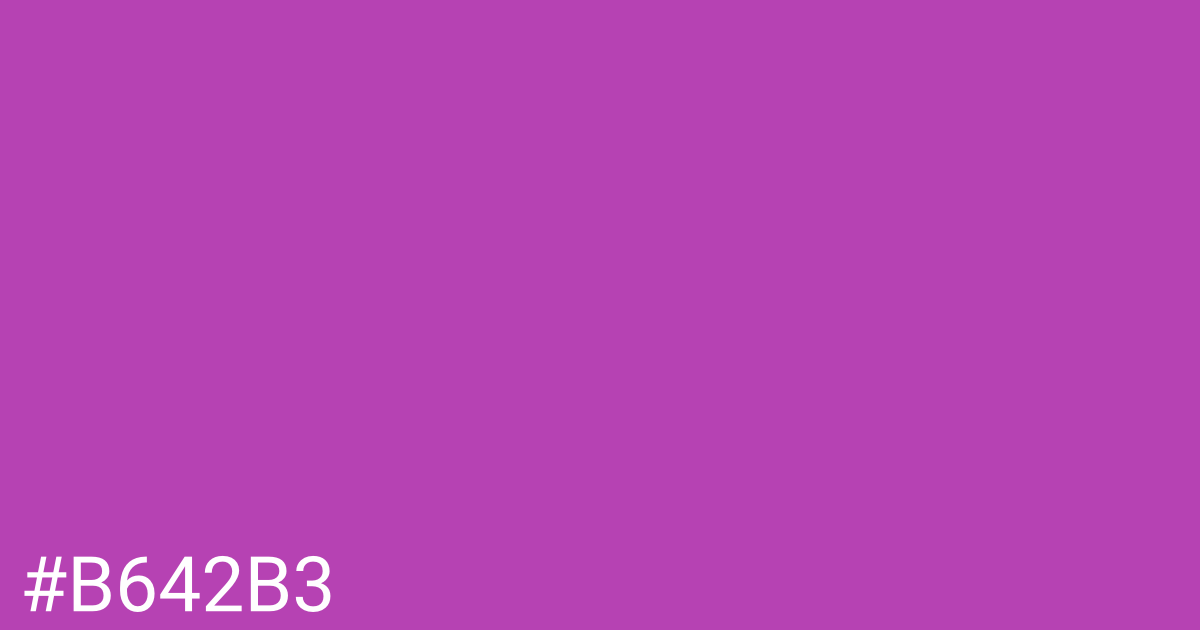 Hex color #b642b3 graphic