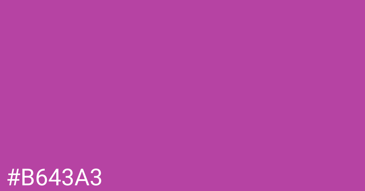 Hex color #b643a3 graphic