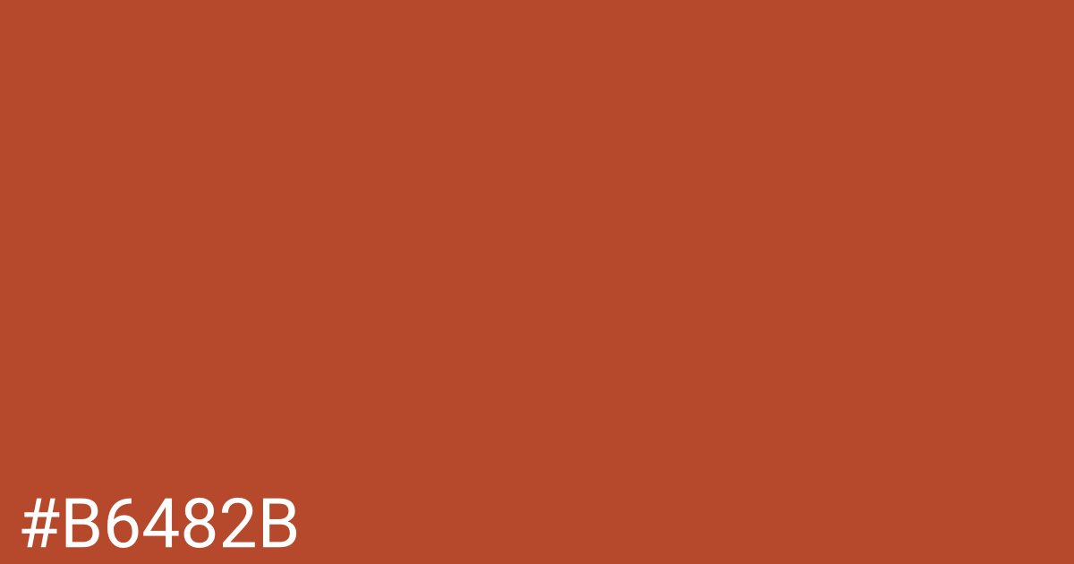 Hex color #b6482b graphic