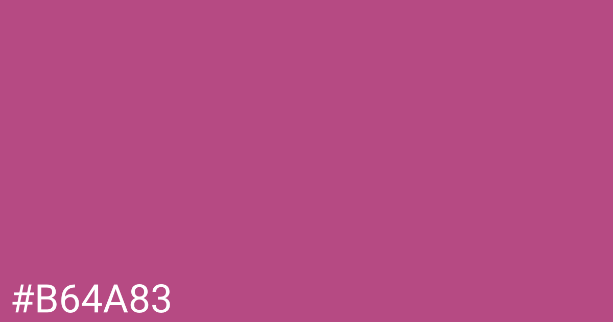 Hex color #b64a83 graphic