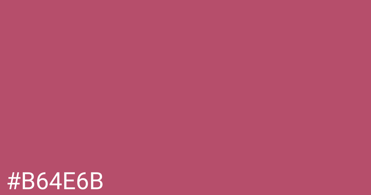 Hex color #b64e6b graphic